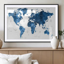 World Map Canvas Print – Framed Detailed Map of the World by MyGreatCanvas | Canvas Wall Art Prints | Photo Prints & Wall Decor