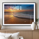 Sunset and Beach at Night Wall Art Canvas Print