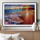 Colorful Coastal Sunset on the Beach Canvas Print, Ocean