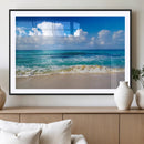 Tropical Beach 3-Panel Canvas Wall Art – Serene Ocean Waves