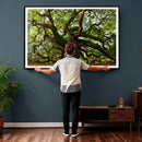Angel Oak Tree Wall Art Canvas Print | Forest Tree Nature