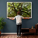 Angel Oak Tree Wall Art Canvas Print | Forest Tree Nature