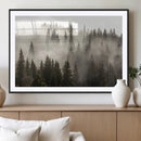 Foggy Mountain Wall Art | 3-Panel Foggy Forest and Mountain