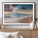 Cloudy Weather Beach Sunset Canvas Print | Sunrise Wall Art by MyGreatCanvas | Canvas Wall Art Prints | Photo Prints & Wall Decor
