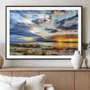 Sunset On The Ocean Wall Art Canvas Print