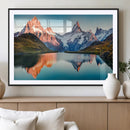 Landscape Mountain and Lake View Wall Art Canvas Print
