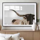 Texas Longhorn Wall Art Canvas Print | 3-Panel Large