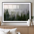 Forest Wall Art Canvas Print | Foggy Forest Wall Art | Pine