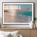 Beach Wall Art - Stunning Ocean Sunset Canvas Print with