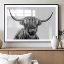 Scottish Highland Cow Cattle Art Print Wall Art Canvas Print by MyGreatCanvas | Canvas Wall Art Prints | Photo Prints & Wall Decor