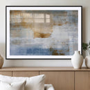 Blue Multi Panel Abstract Wall Art Canvas, Abstract Blue and