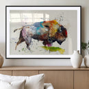 Abstract Buffalo Wall Art, Western Watercolor Bison Canvas by MyGreatCanvas | Canvas Wall Art Prints | Photo Prints & Wall Decor