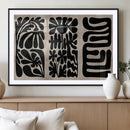 Canvas Print Wall Art Abstract Art Boho, Framed Boho Art
