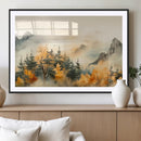 Abstract Watercolor Mountains and Trees Autumn Art, by MyGreatCanvas | Canvas Wall Art Prints | Photo Prints & Wall Decor