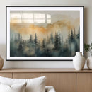 Abstract Forest Print - Mountain Wall Art | Autumn Landscape