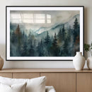 Serenity Forest Wall Art Canvas | Foggy Mountain Landscape