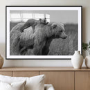 Bear and Cub Wall Art Canvas | 399 Bear Cub