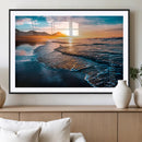 Sunset Beach Ocean Canvas Wall Art – Tranquil Ocean