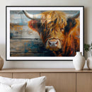 Highland Cow Abstract Canvas Wall Art – Bold Farmhouse