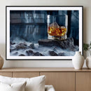 Whiskey Ice Wall Art Canvas Print