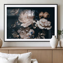 Pink Peonies Flowers Large Canvas Art Print