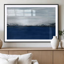Navy Blue Abstract Wall Art Canvas Print