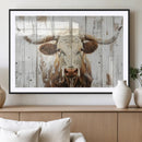 Rustic Longhorn Bull Wall Art Canvas Set – Western-Inspired by MyGreatCanvas | Canvas Wall Art Prints | Photo Prints & Wall Decor