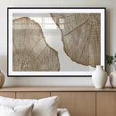 Rustic Brown Tree Ring Wall Art Canvas Print – Framed and