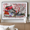 Jordan Shoes Graffiti Wall Art Canvas Print- Jordan Graffiti by MyGreatCanvas | Canvas Wall Art Prints | Photo Prints & Wall Decor