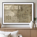 Vintage Middle Earth Map Wall Art Canvas – Lord of the Rings