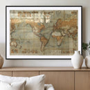 Push Pin World Map Canvas Print – Travel Tracker Wall Art by MyGreatCanvas | Canvas Wall Art Prints | Photo Prints & Wall Decor