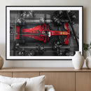Ferrari Pit Stop Canvas Wall Art – Precision and Speed