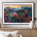 Colorful Abstract Landscape Wall Art Print Canvas - Vibrant