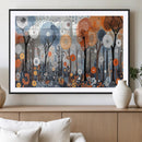 Abstract Winter Landscape Canvas Wall Art Print - Large