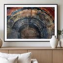Abstract Tree Ring Wall Art Canvas Print – Colorful Framed