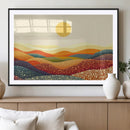 YAYOI KUSAMA Colorful Dot Art Landscape Canvas - Framed