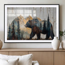 Rustic Bear Wall Art - Grizzly 399 Bear Wall Art - Mountain