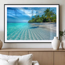 Tropical Beach Wall Art Canvas Print - Serene Ocean