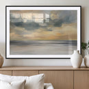 Modern Coastal Artwork with Vibrant Abstract Ocean Waves