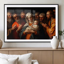 Religious Canvas Wall Art Print - Madonna and Child with