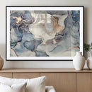 Abstract Blue and Gold Canvas Wall Art - Fluid Modern Ink