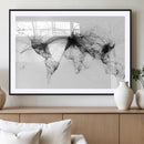 Abstract World Map Wall Art – Framed Geometric Line Canvas by MyGreatCanvas | Canvas Wall Art Prints | Photo Prints & Wall Decor