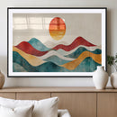 Southwest Mountain Wall Art Canvas Print – Boho Triptych