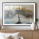 Golden and Silver Tree Wall Art – Framed Elegant Leaves by MyGreatCanvas | Canvas Wall Art Prints | Photo Prints & Wall Decor