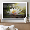 Lotus Flower Wall Art Canvas Print, Water Lily Large Wall