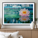 Lotus Flower Wall Art Canvas Print, Water Lily Large Wall