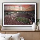 Indiana Memorial Stadium Wall Art Canvas Print, Framed