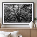 Black and White Old Angel Oak Tree Wall Art Canvas Print by MyGreatCanvas | Canvas Wall Art Prints | Photo Prints & Wall Decor