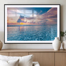 Ocean Sunset Canvas Wall Art Print – Tranquil Seascape