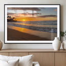 Sunset Wall Art Print - Stunning Beach Sunset Canvas Artwork